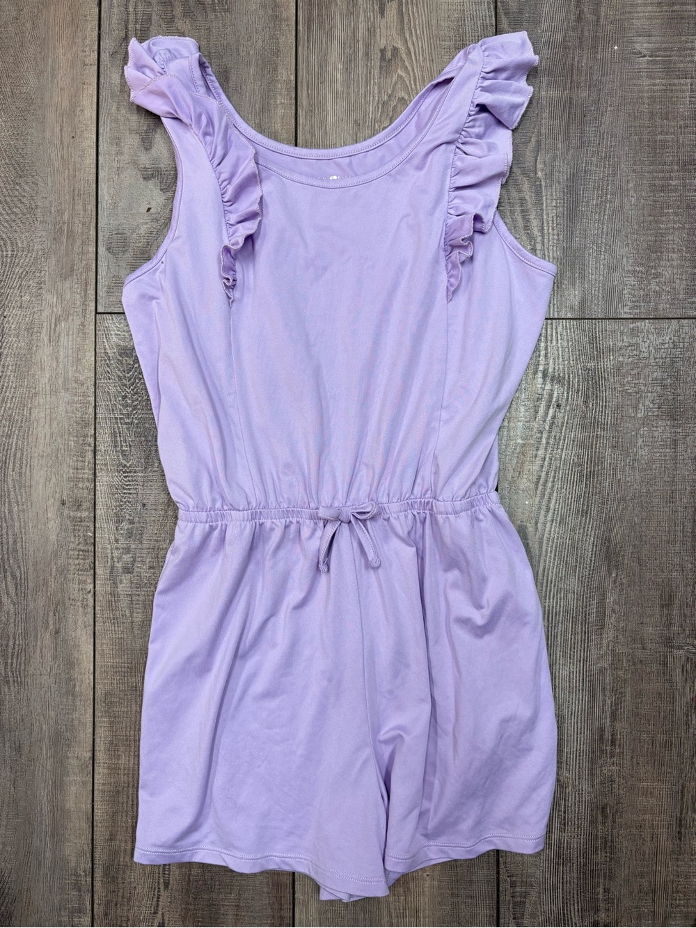 Bella & Birdies Girls Size 14-16 Lavender Ruffle Romper shorts
